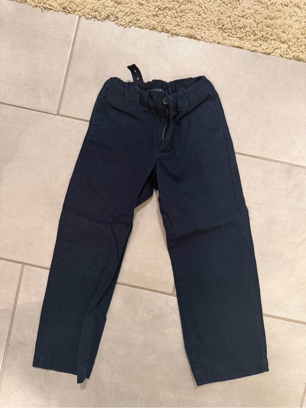 Polo Ralph Lauren Boys Navy Chino Pants 4T Adjustable Waist